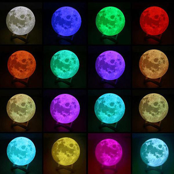 Lampe de lune colorée