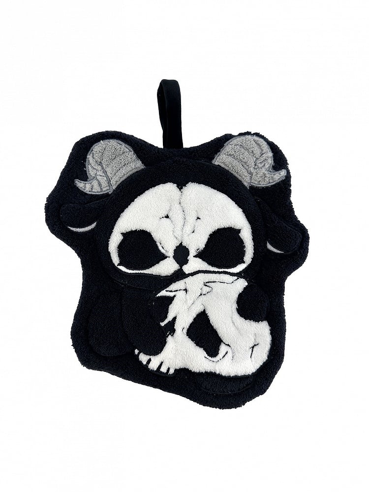 Black Grim Hand Towel Reaper White Gothic and