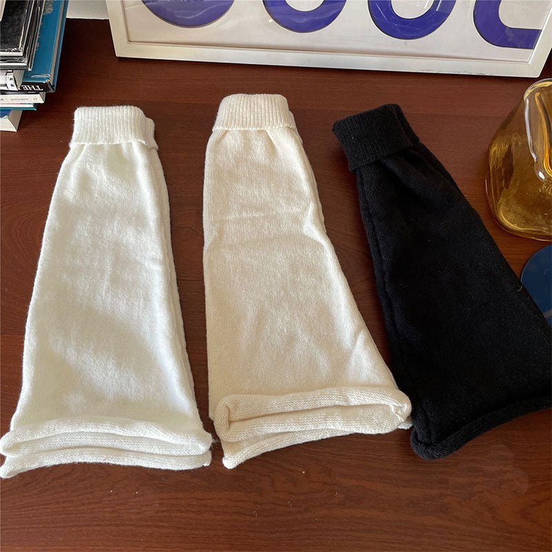 Jambières blanches en tricot ample