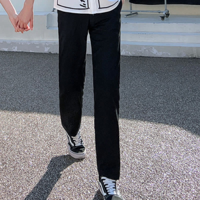 Paar Graffiti Print T-Shirt Rock Hose