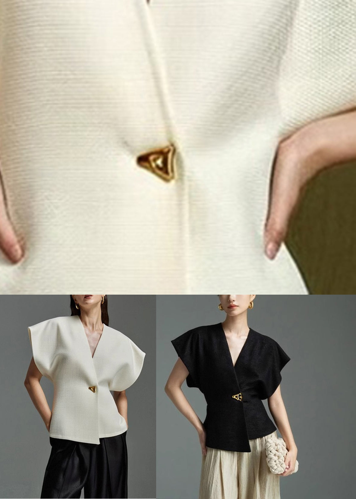 Asymmetrical Solid Sleeveless Shirt Black