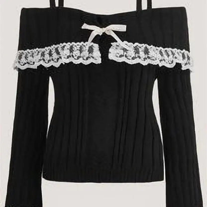 Coquette Knit Sweater Top