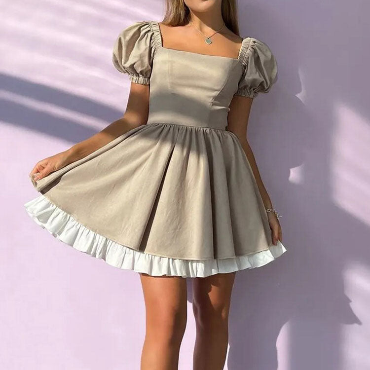 Klassisches grünes Prinzessinnen-Minikleid