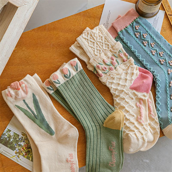 Vintage Blumensocken