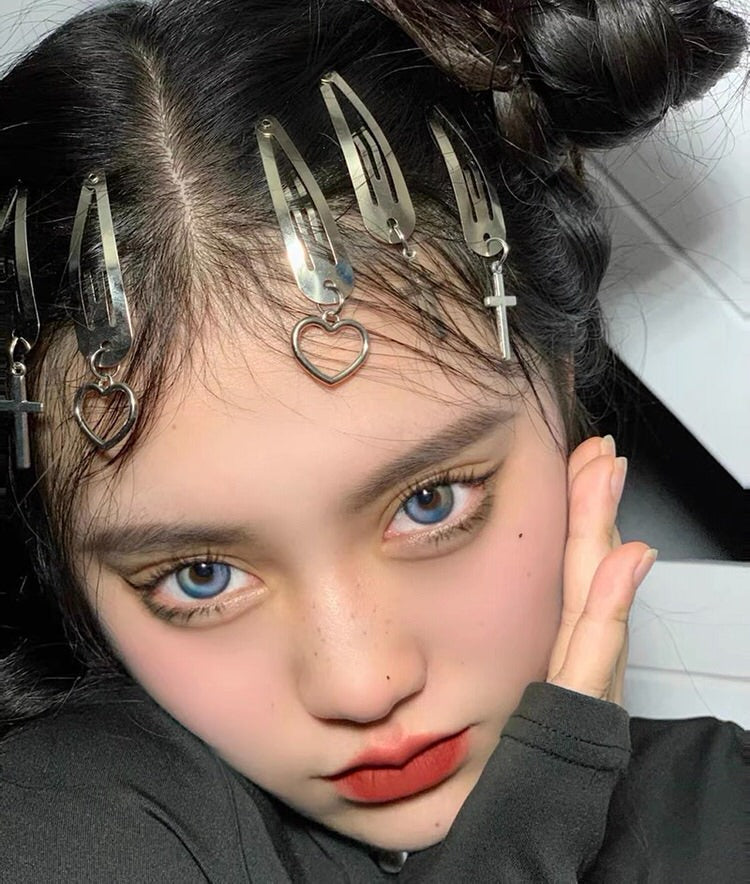 Pinces à cheveux esthétiques argentées