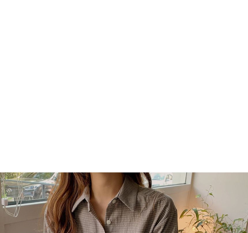 Chemise à carreaux à manches longues