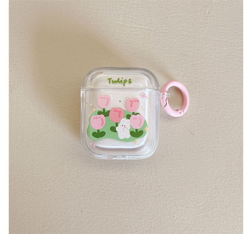 Étui pour écouteurs AirPods / AirPods Pro à imprimé floral