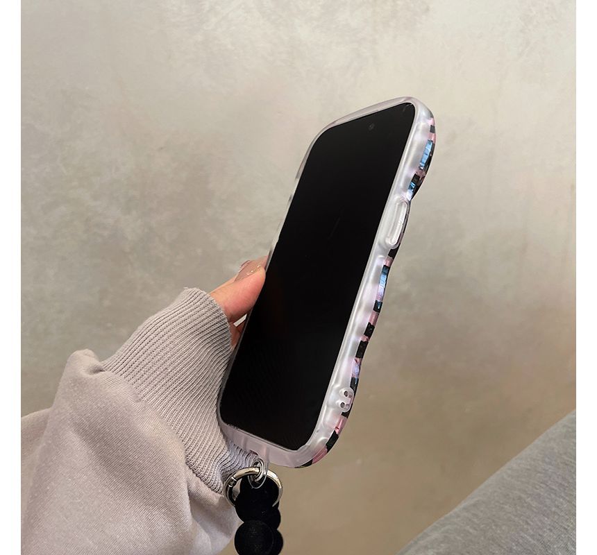 Phone Zebra Print Hand Chain Case