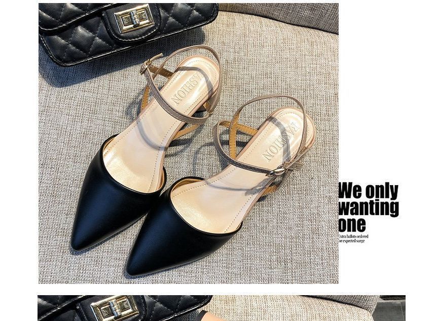 Heel Sandals Slingback Chunky