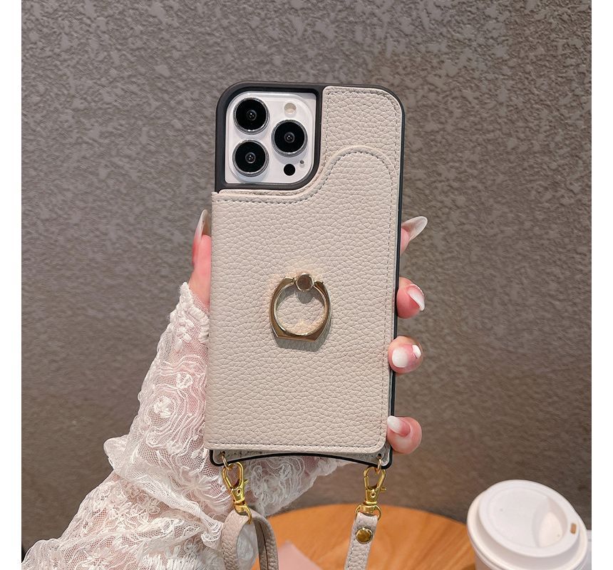 Leather Faux Card Holder Case Phone