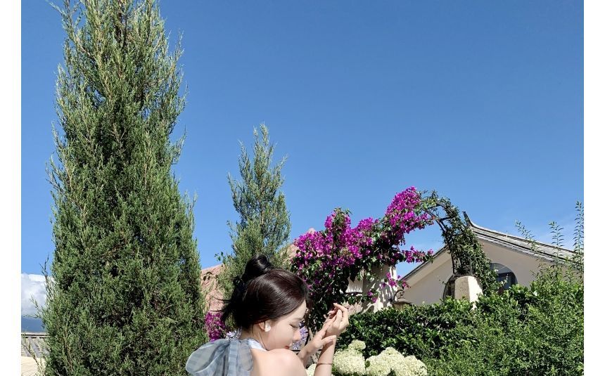 Maxi A à carreaux avec licou