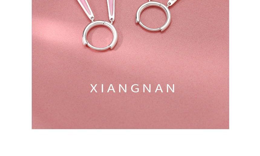 Boucle d'oreille à franges en argent sterling avec oreilles de lapin