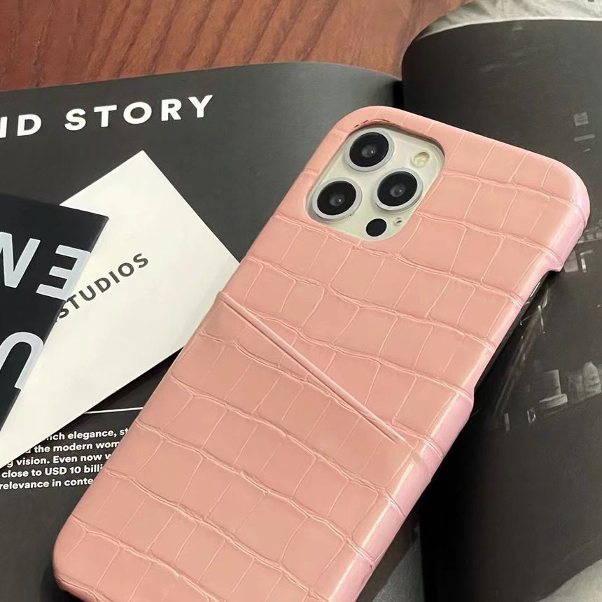 Holder Leather Case Phone Faux Card