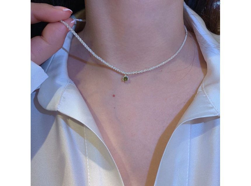 Pendant Rhinestone Choker Alloy