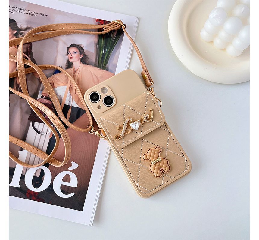 Holder Case Phone Bear Card