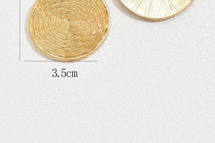 Boucle d'oreille pendante en alliage à disque