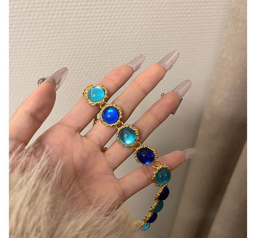 Choker Gemstone Alloy Faux