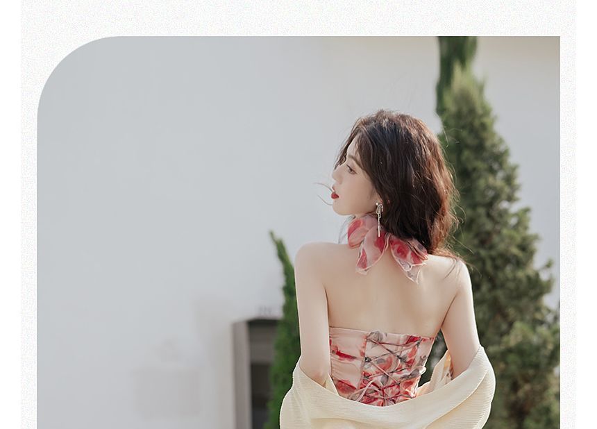 Ensemble : Maxi A fleuri à col licou