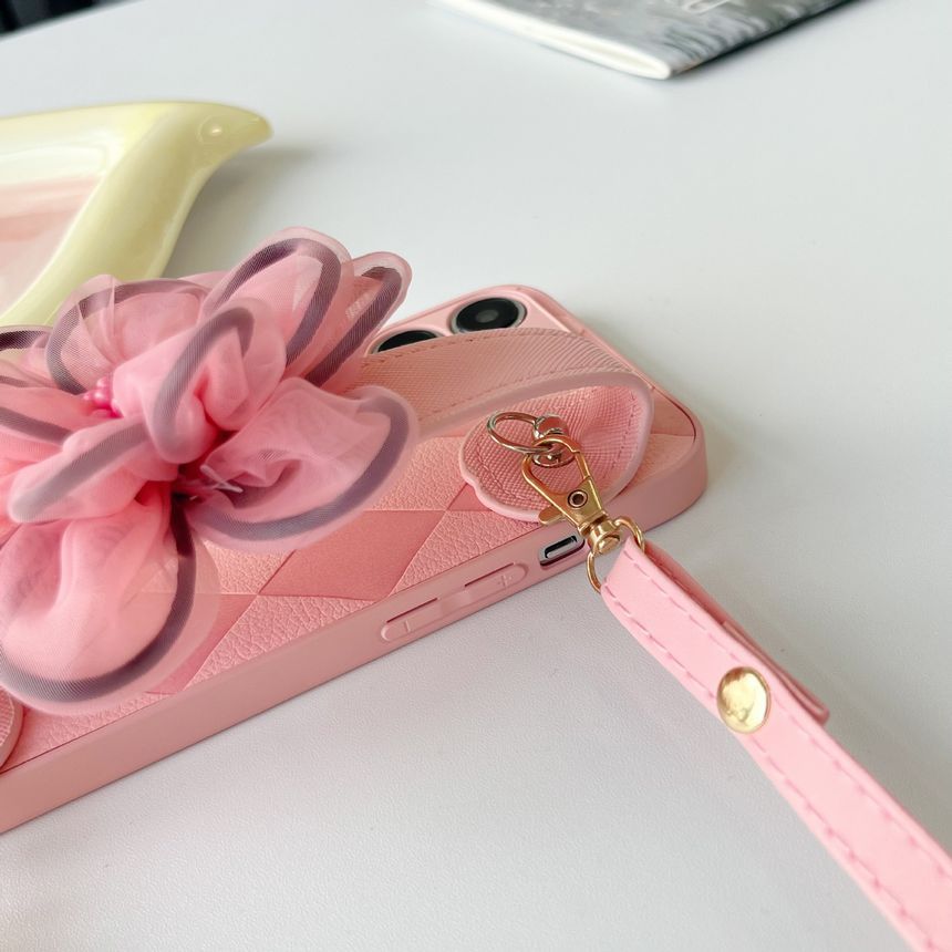 Case Strap Floral Phone
