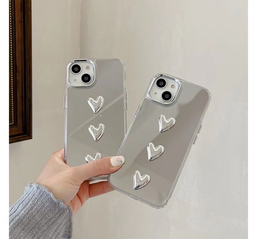Phone Heart Case Mirrored