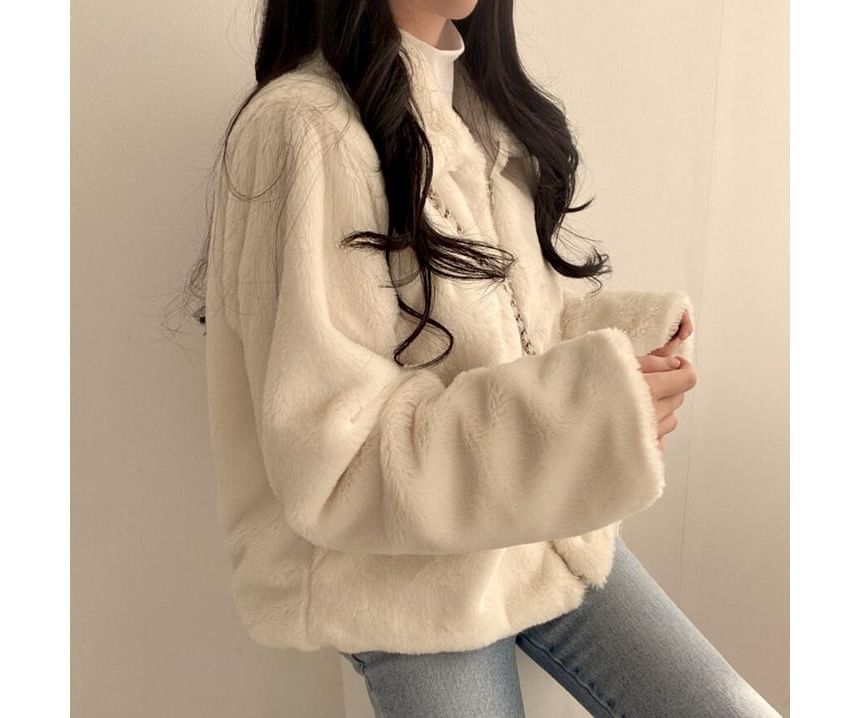 Veste zippée duveteuse