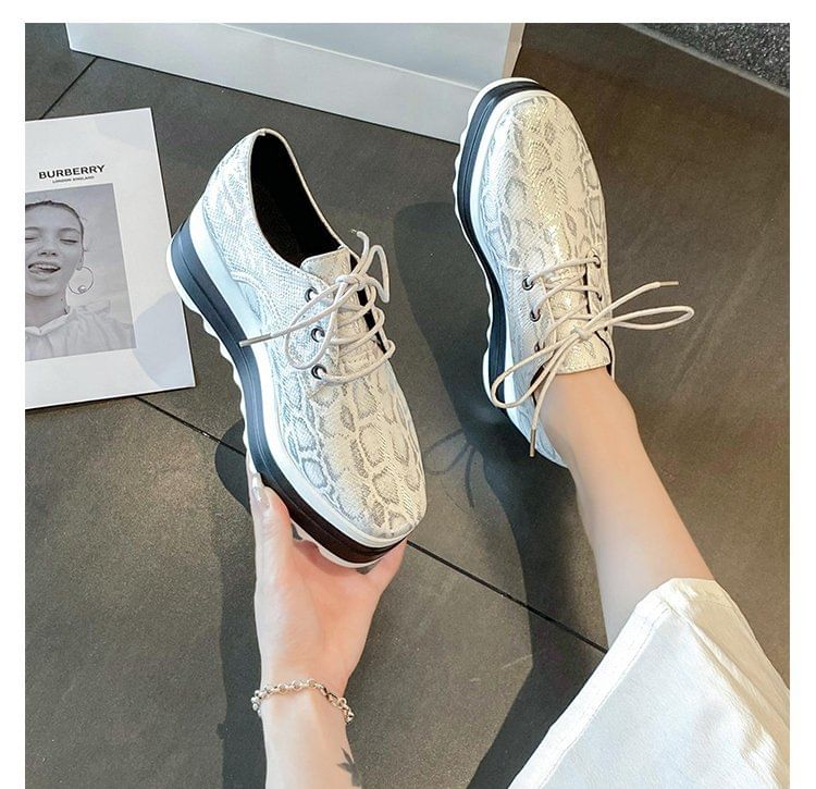 Derby Platform Shoes Lace-Up