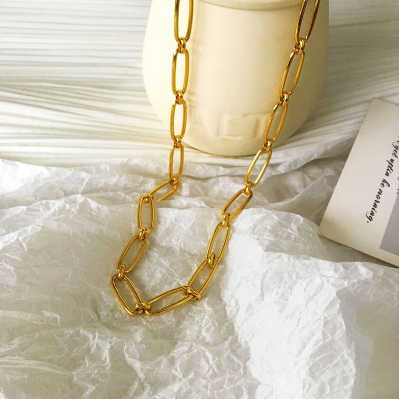 Collier ras du cou en alliage épais