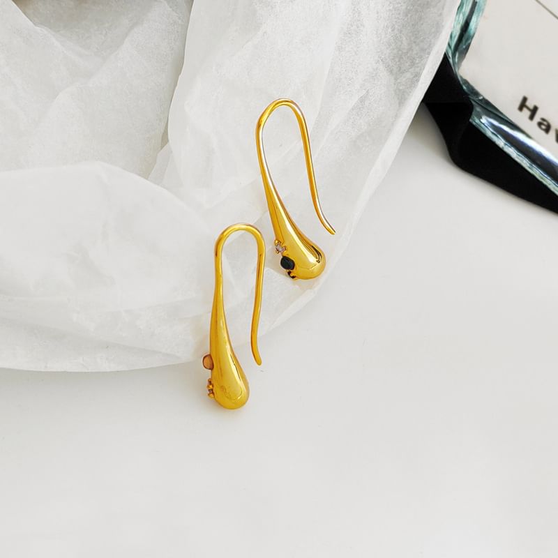 Boucles d'oreilles pendantes en alliage de résine et strass