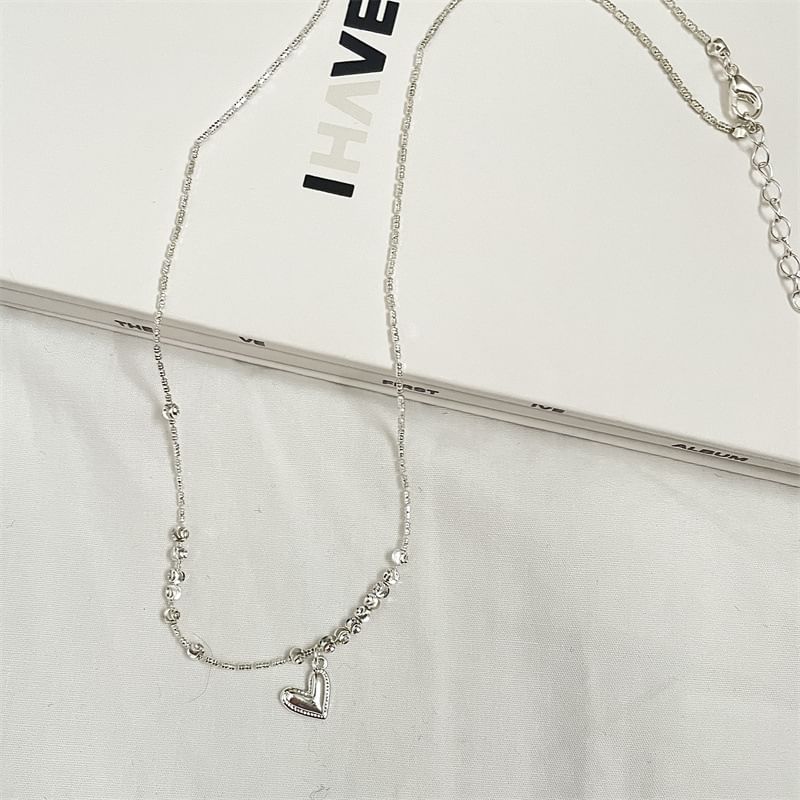 Necklace Heart Beaded Pendant