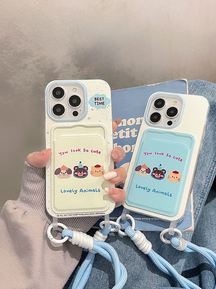 Holder Card Case Phone Animal