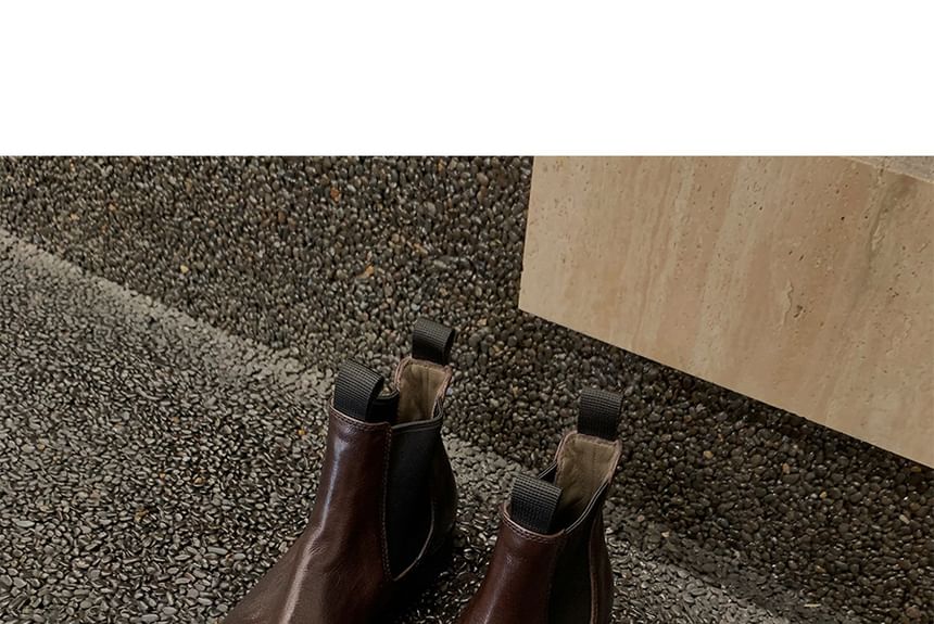 Boots Short Leather Chelsea Faux