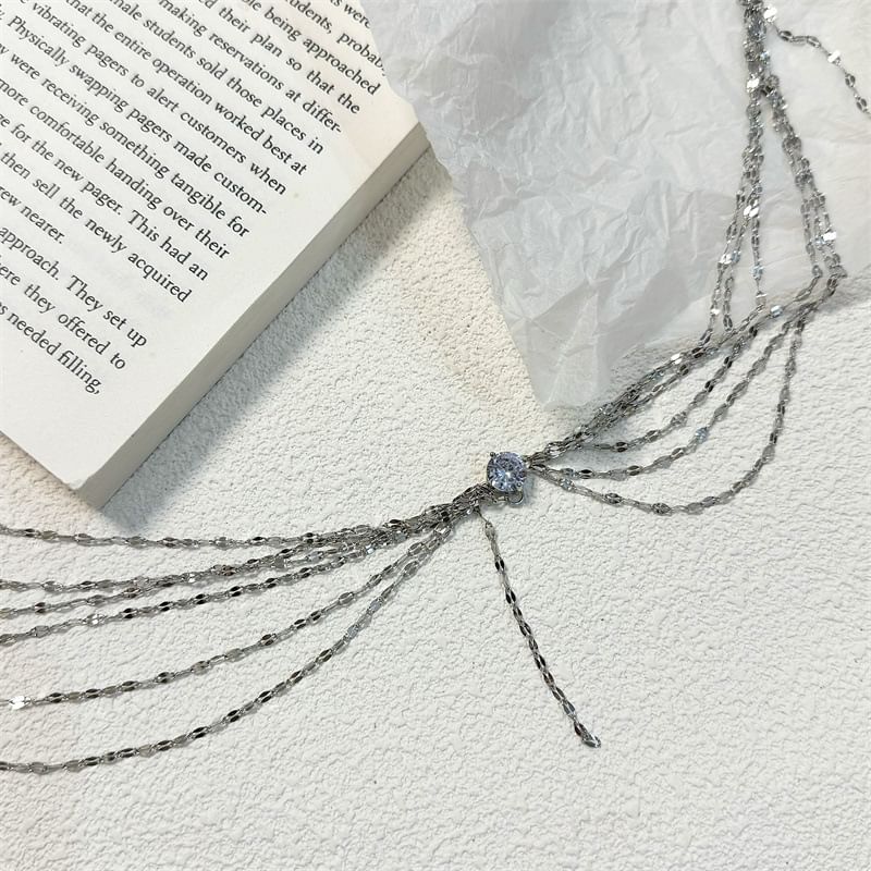 Layered Rhinestone Choker