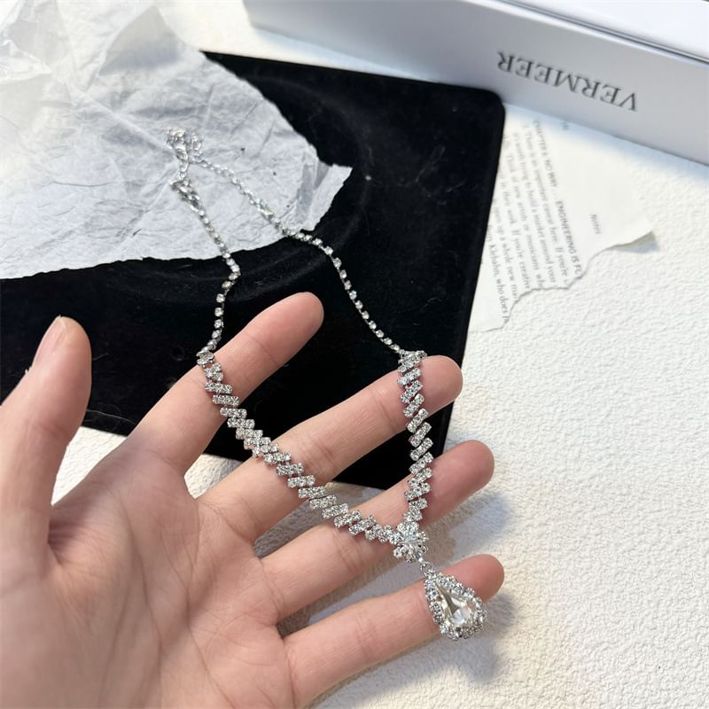 Necklace Rhinestone Drop