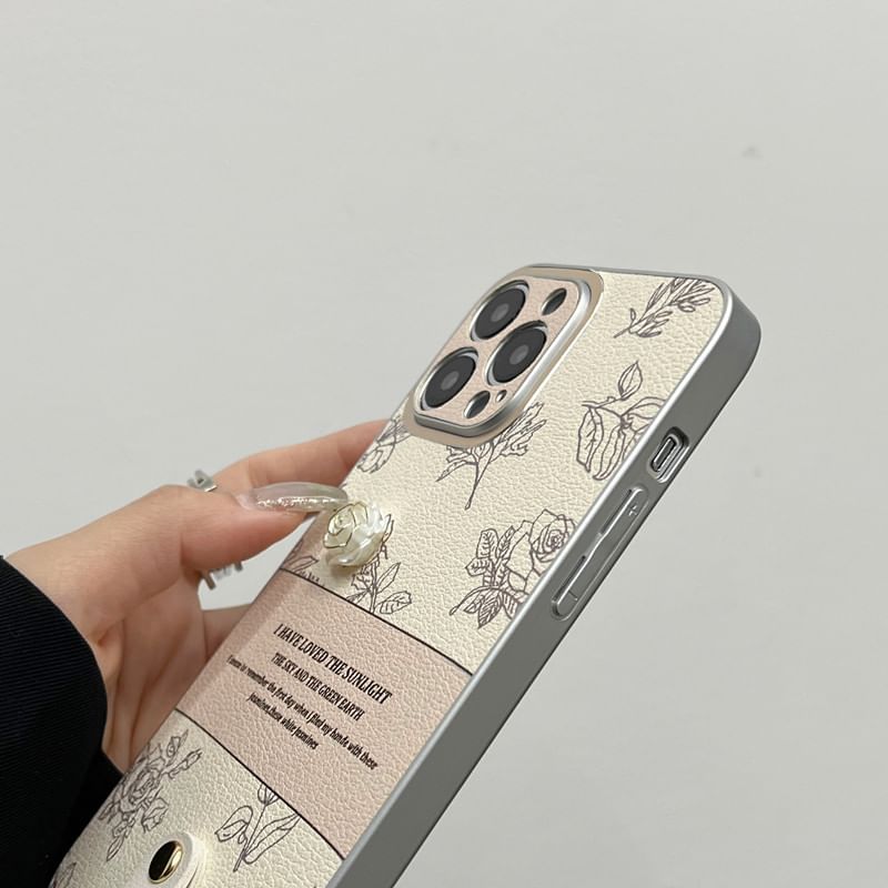 Rose Phone Pom Case Bell