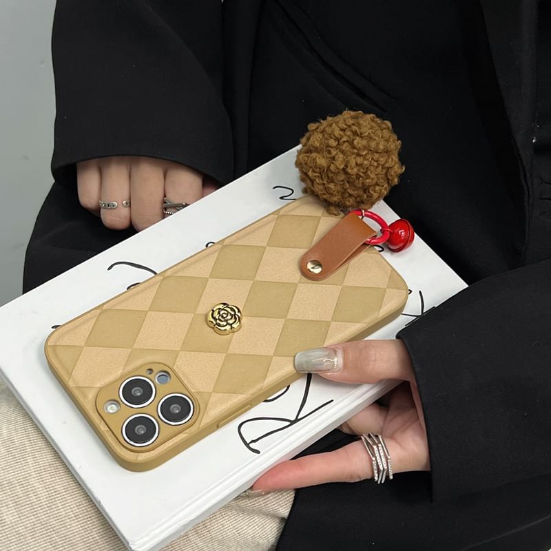 Argyle Bell Pom Phone Rose Case