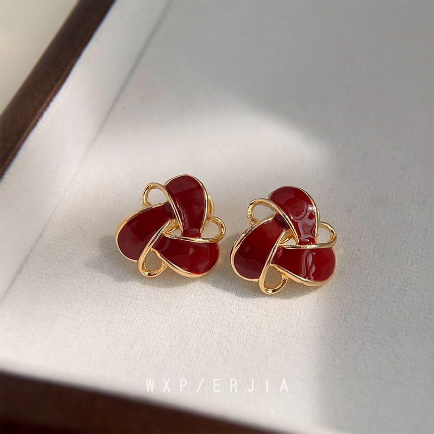 Glaze Earring Geometric Clip-On