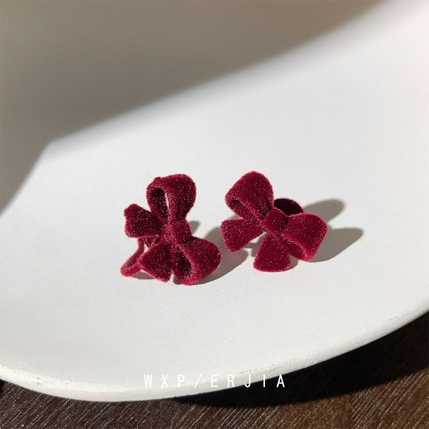 Bow Clip-On Earring Velvet