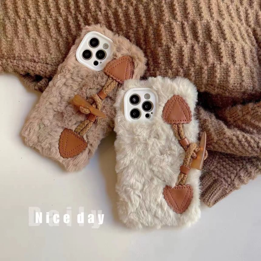 Phone Case Chenille Toggle Button