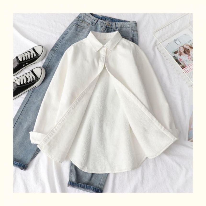 Shacket Collared Plain