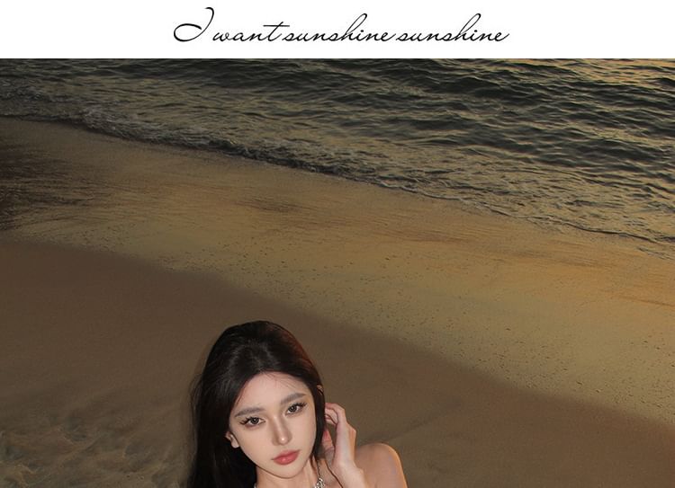 Maxi Strap Spaghetti Dress Plain Mermaid