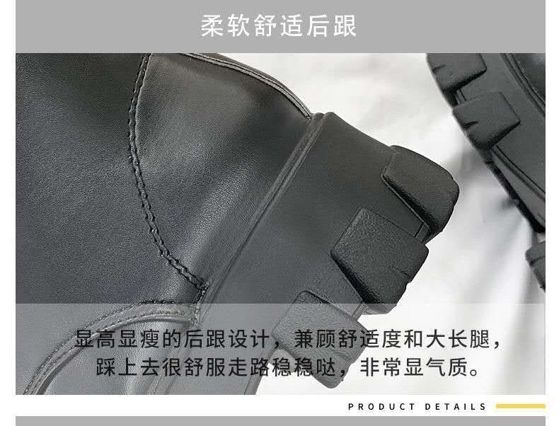 Heel Boots Short Lace-Up Platform Chunky