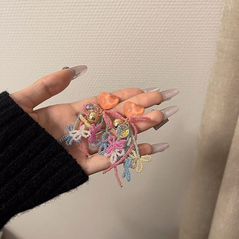 Drop Earring Bow Bead