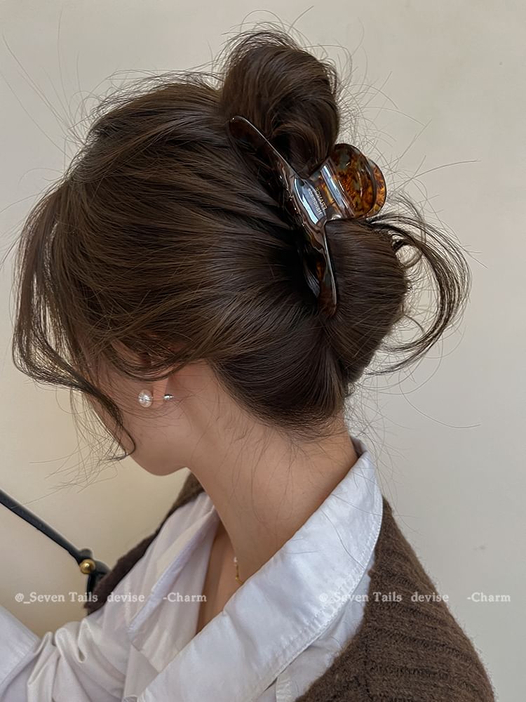 Pince à cheveux en acrylique avec lettrage