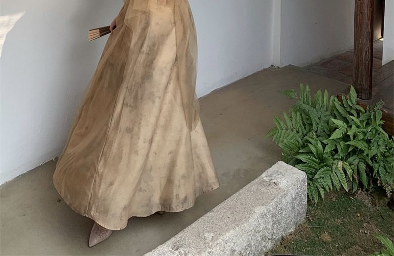 A-Line Mid Camisole Set: Maxi Plain + Rise Top Flowy Skirt