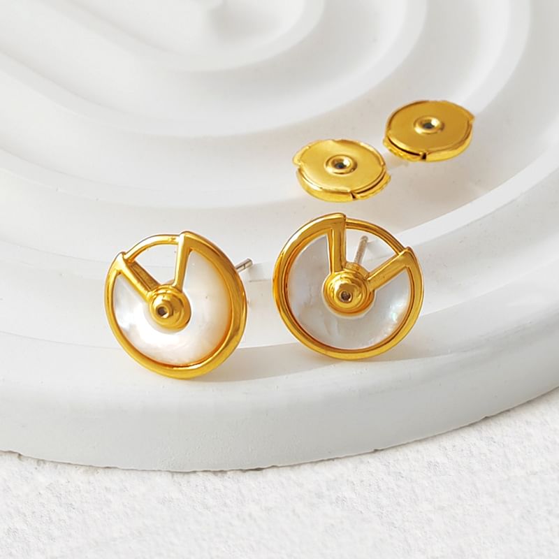 Boucles d'oreilles à tige géométriques