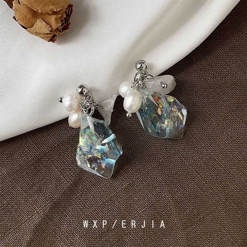 Freshwater Ear Alloy Pearl Faux Crystal Cuff