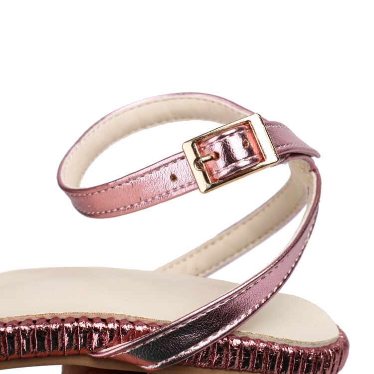 Strap Heel Ankle High Sandals