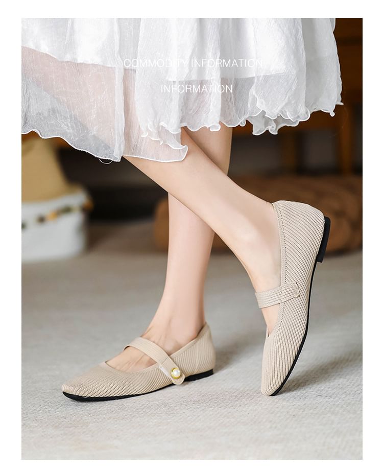 Flats Fabric Jane Mary Plain