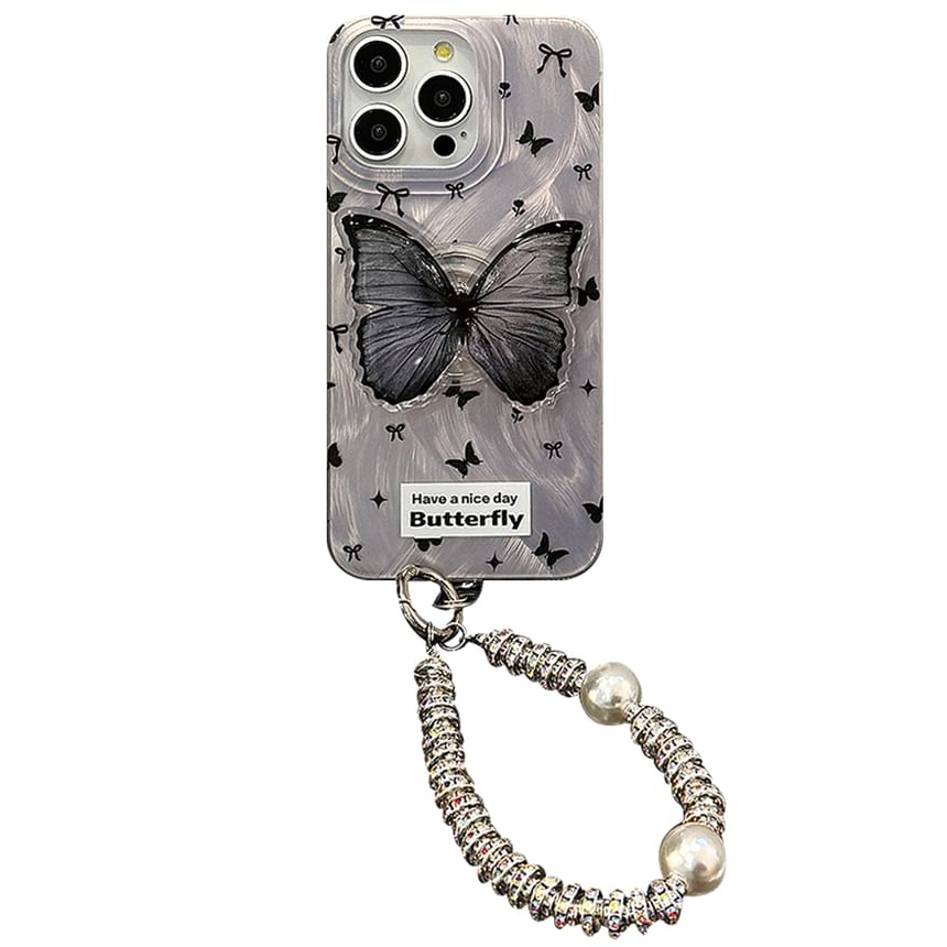 / Butterfly Strap Phone Set Case