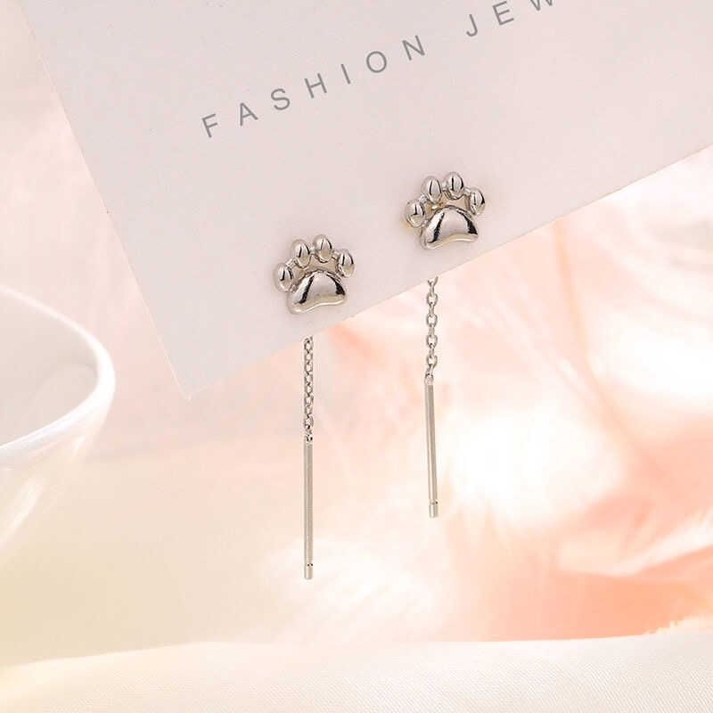 Ohrring aus Legierung mit Katzenpfotenmotiv